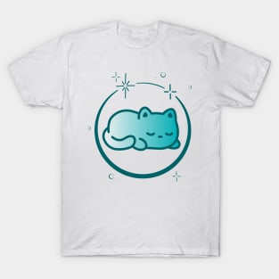 Cute Cat Kitten Kitty in Space Galaxy T-Shirt